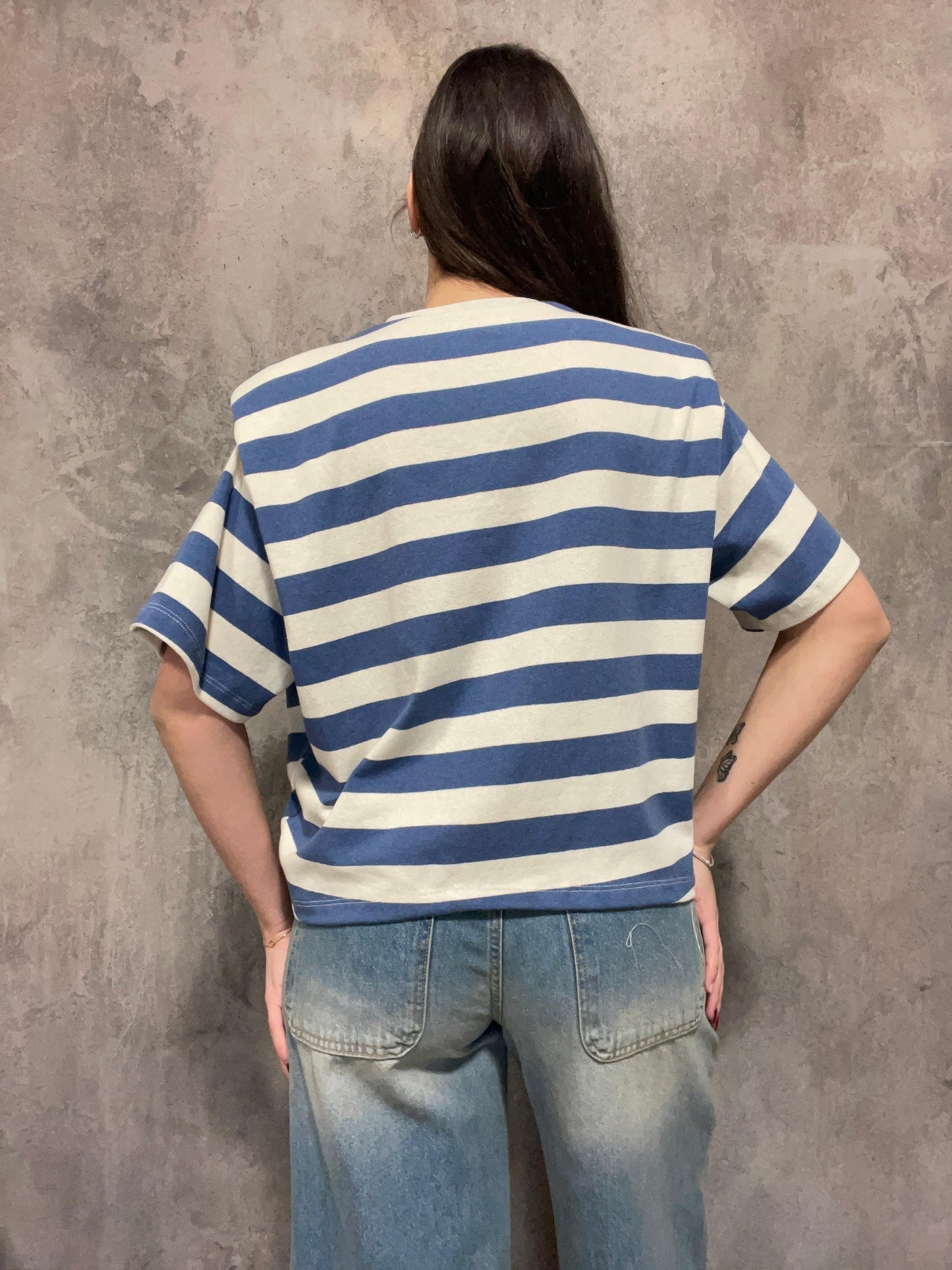 T-shirt Spalloni Righe