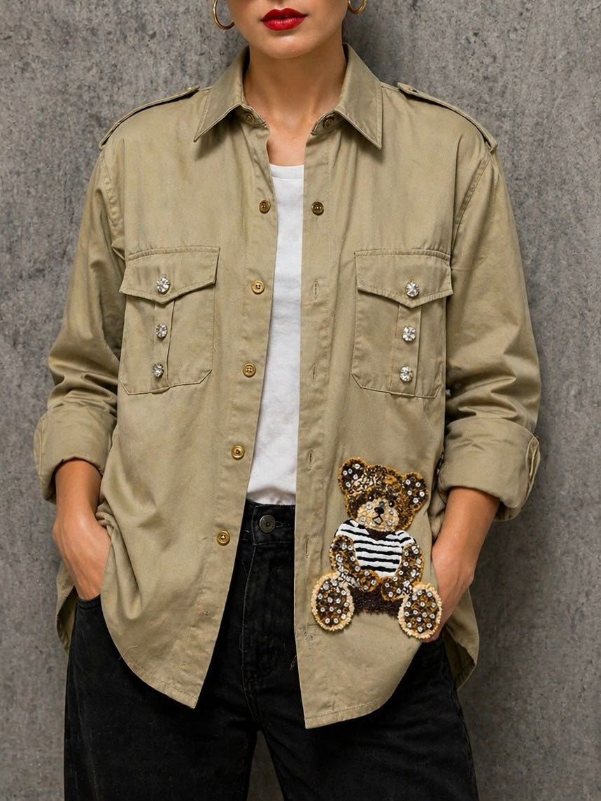 Camicia Patch Beige