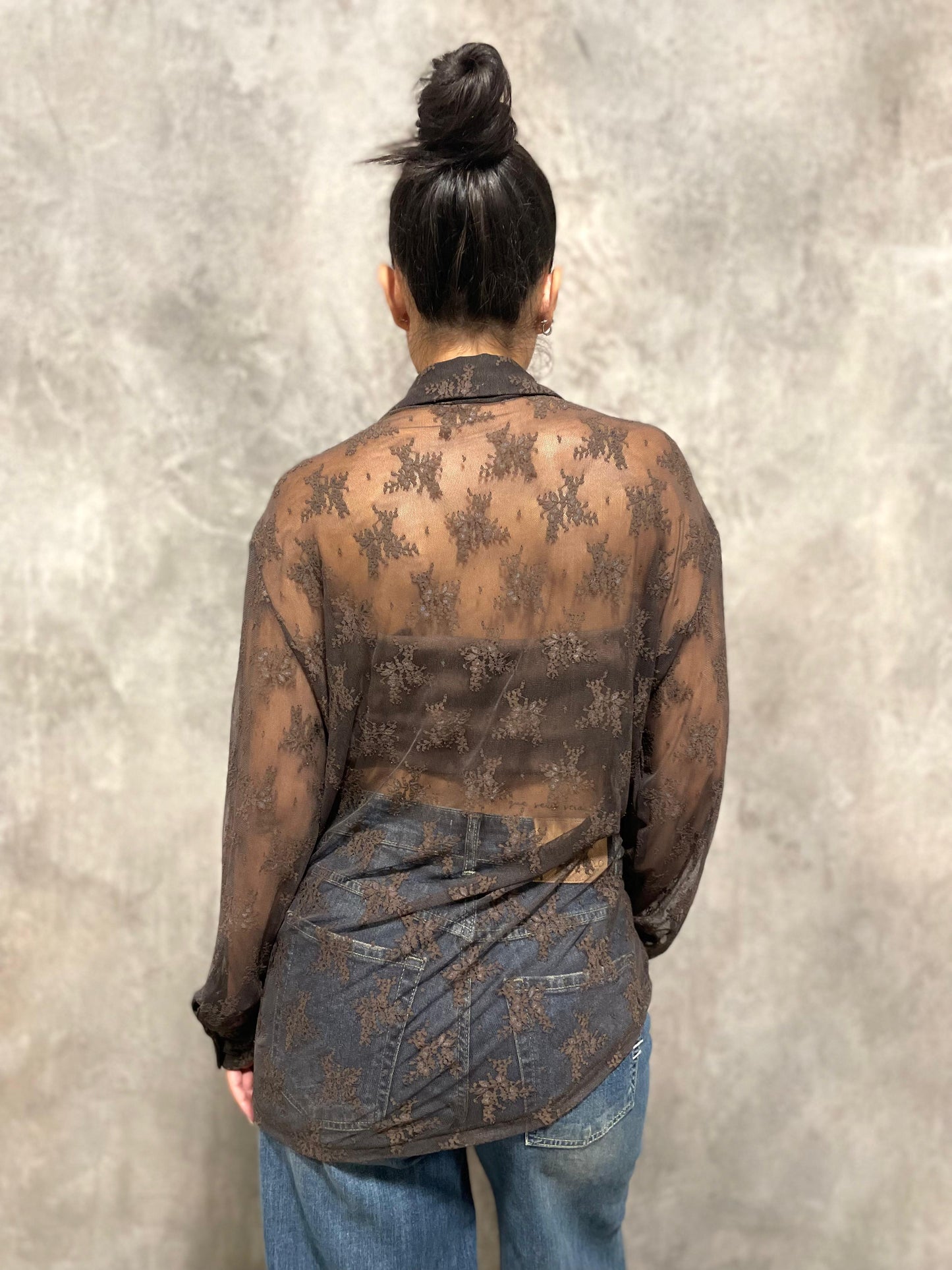 Camicia Pizzo Cioccolato