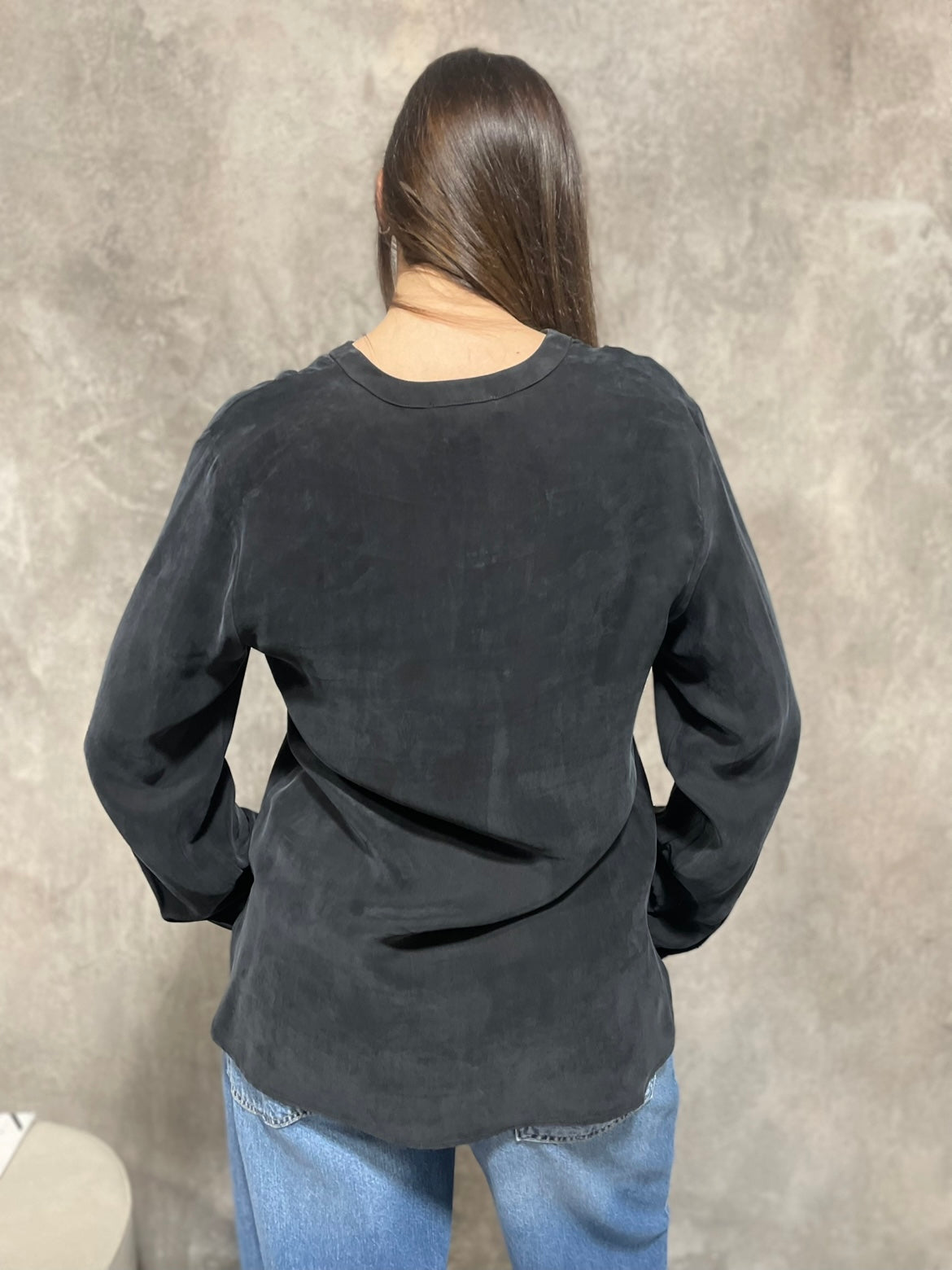Camicia Viscosa Nera