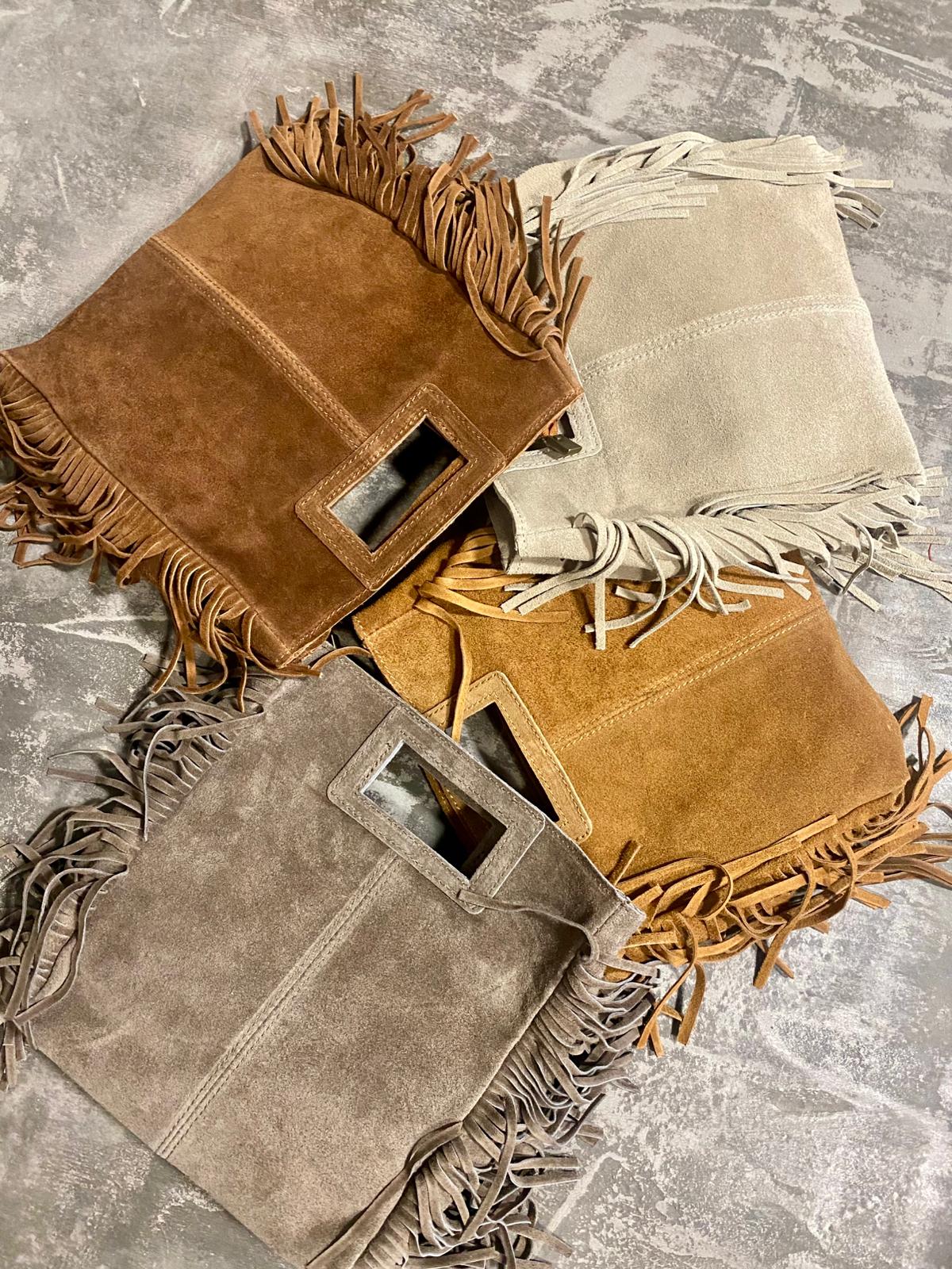 Fringe Box Cuoio