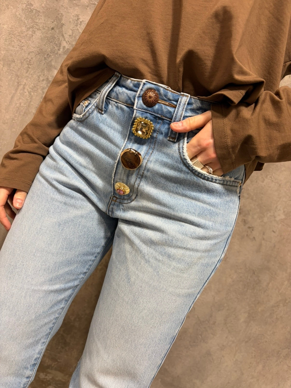 Jeans Zoe Bottoni Gioiello