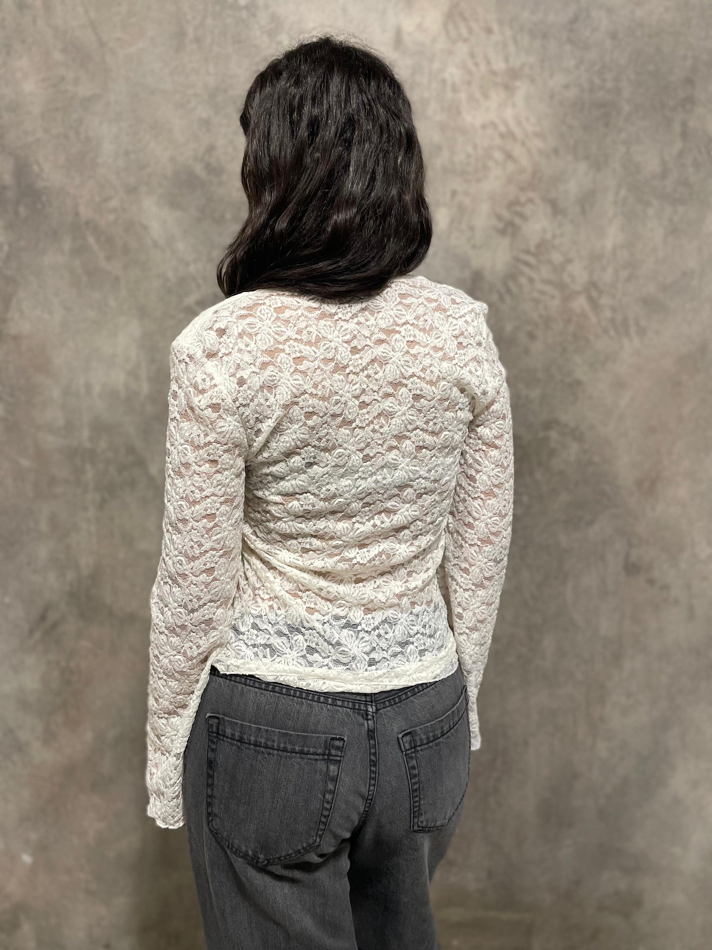 T-shirt Pizzo Panna
