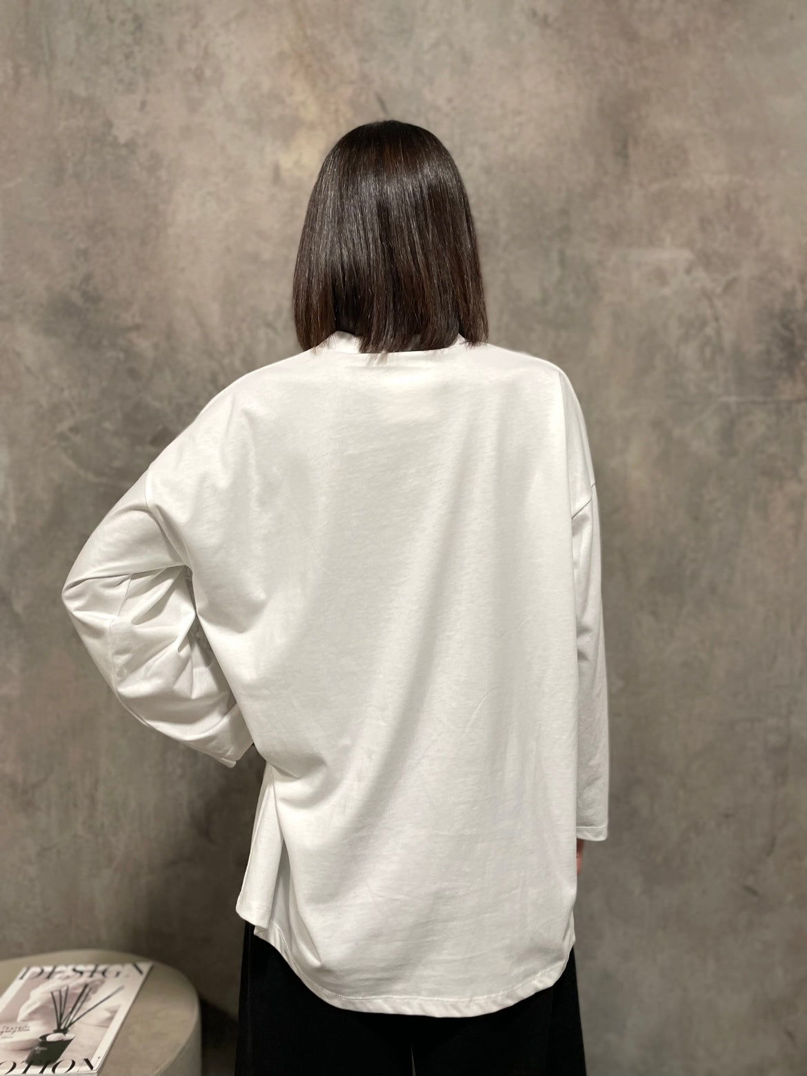 T-shirt Fleur Manica Lunga