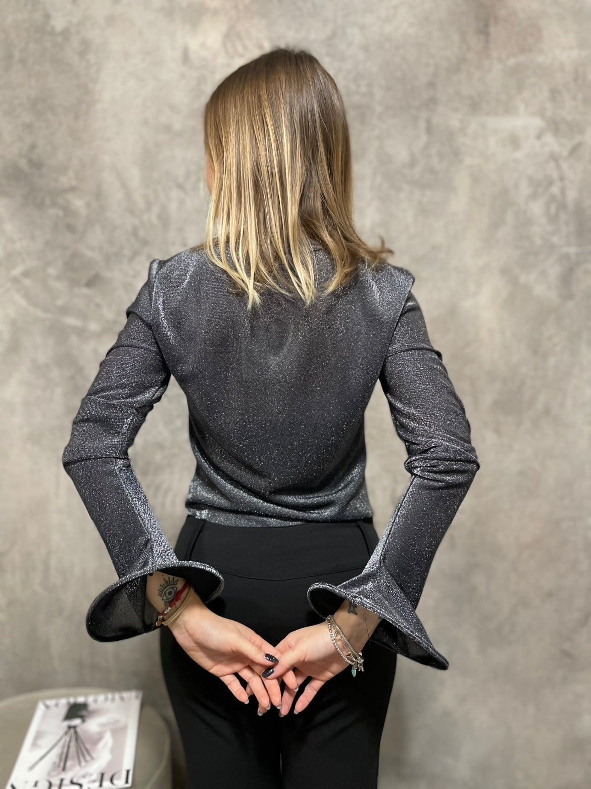 T-shirt Volant Argento