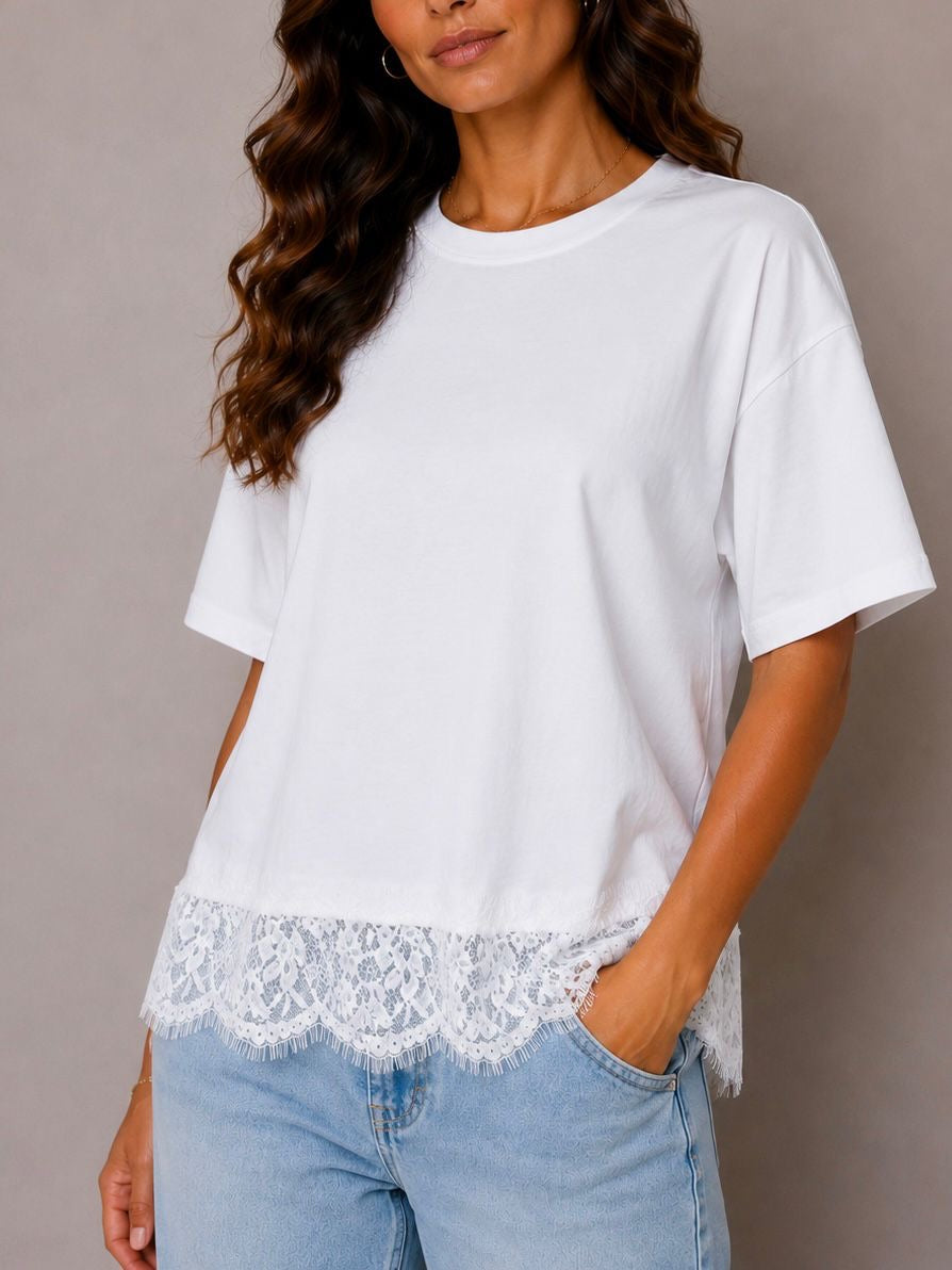 T-shirt Pizzo Bianca