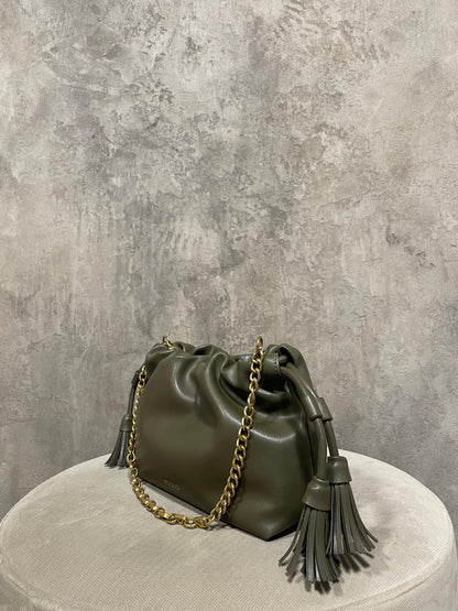 Borsa Tassel Small Militare