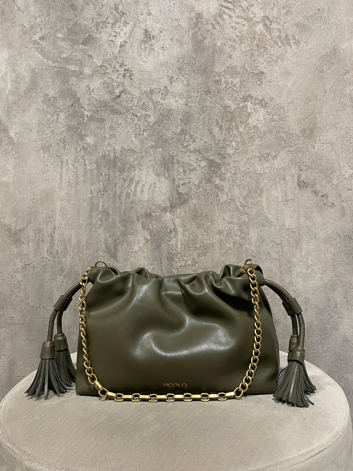 Borsa Tassel Small Militare
