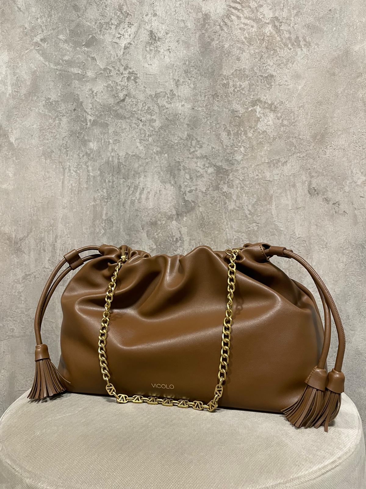 Borsa Tassel Fondente