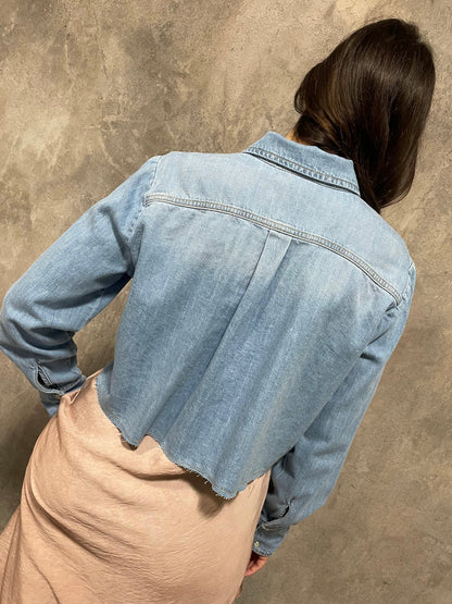 Camicia Denim Crop