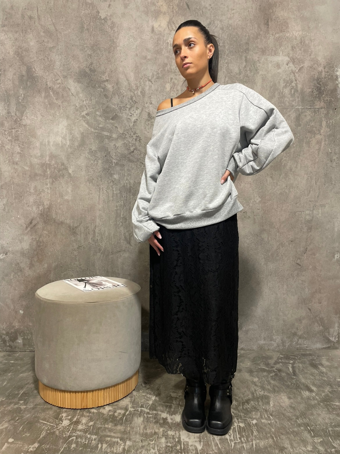 Set Felpa/Abito Grigio