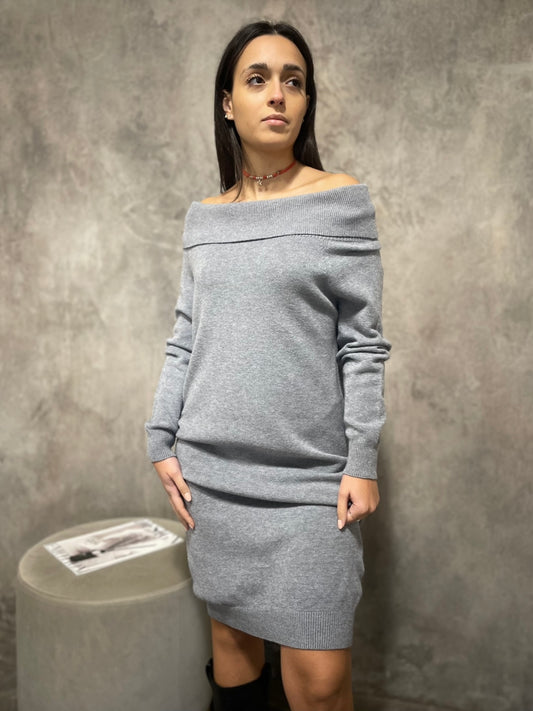 Abito In Maglia Grigia