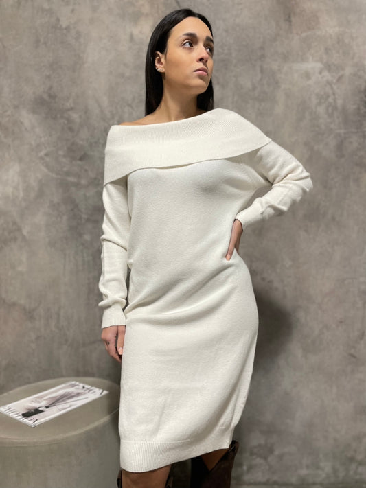 Abito In Maglia Panna