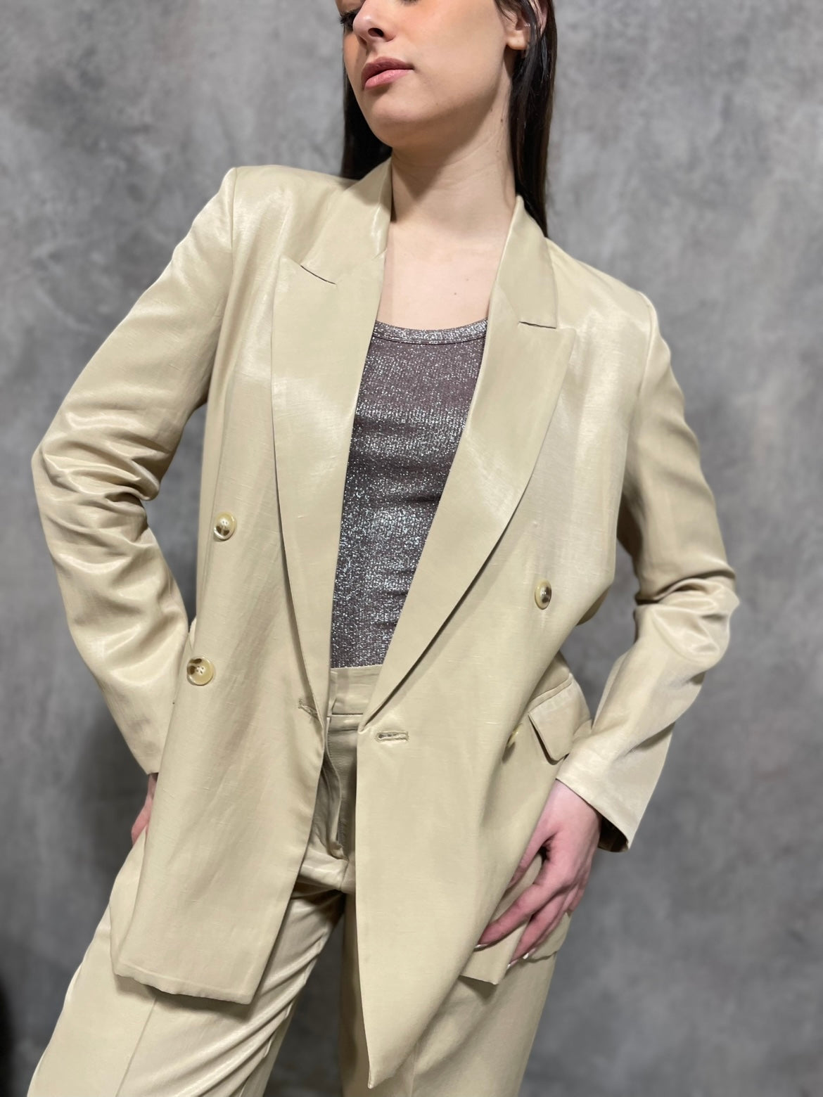 Blazer Doppiopetto Sabbia