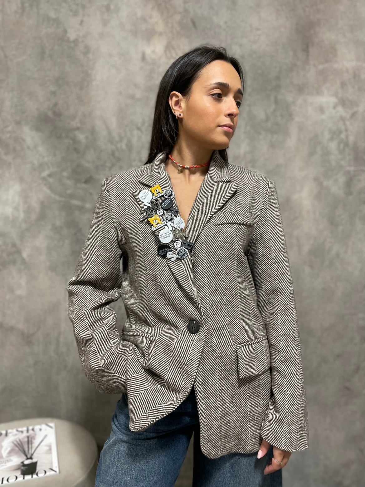 Blazer Spigato Spille