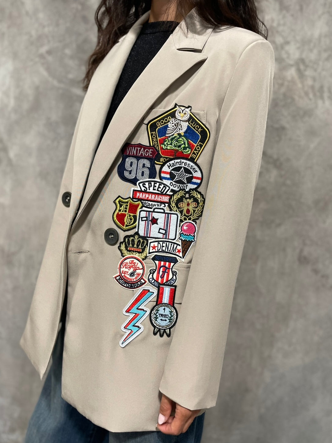 Blazer Patch Beige
