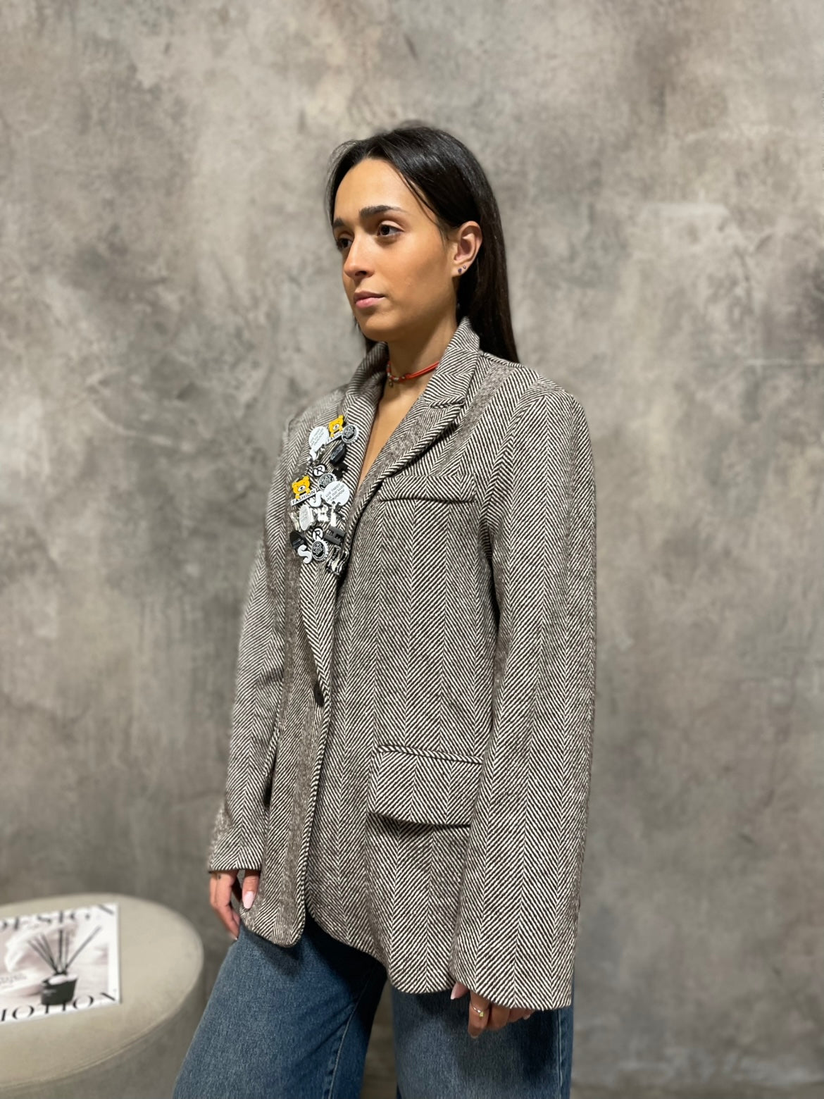 Blazer Spigato Spille