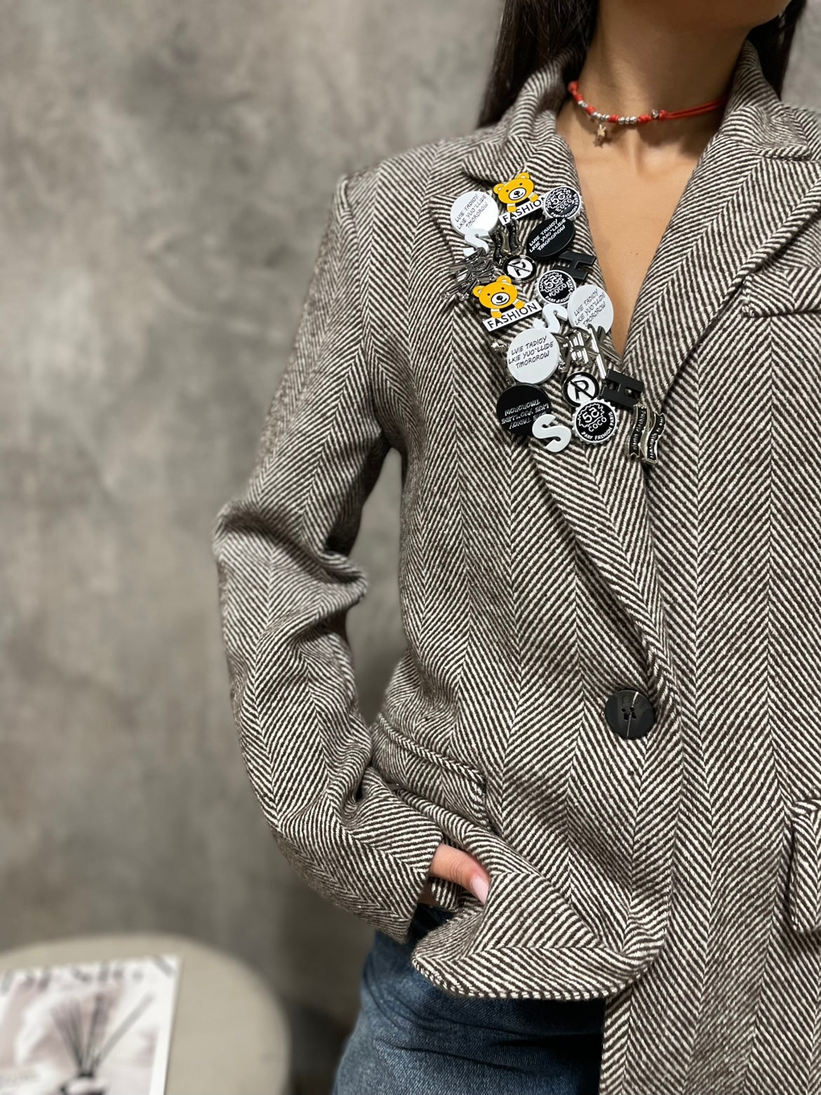 Blazer Spigato Spille