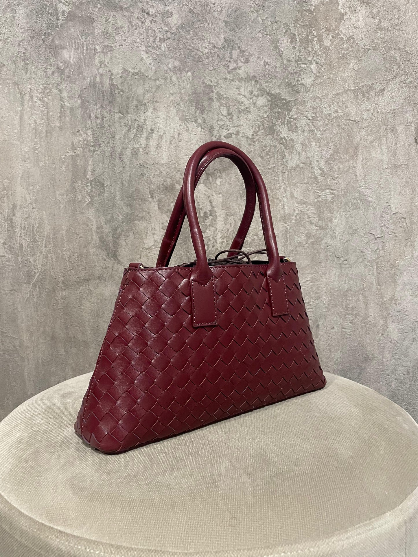 Borsa Intrecciata Vino