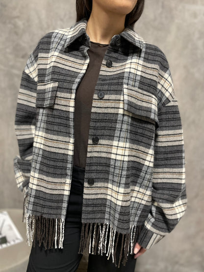 Camicia Check Frange