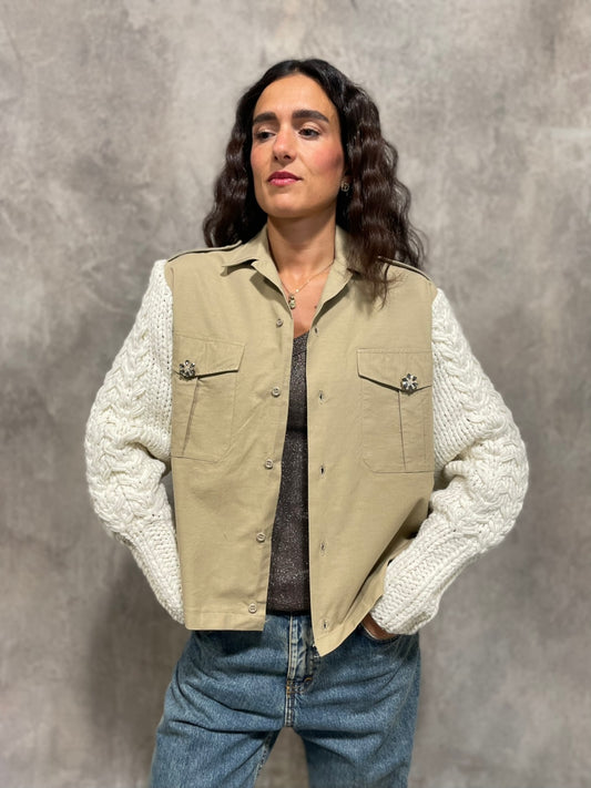 Camicia Maniche In Maglia