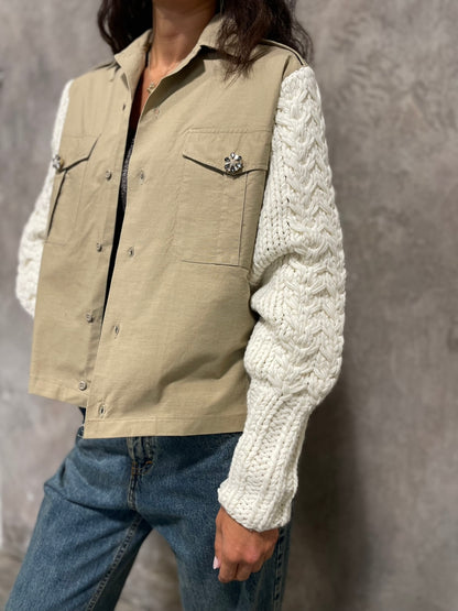 Camicia Maniche In Maglia
