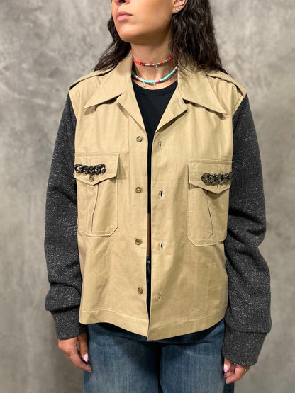 Camicia Maniche Lurex