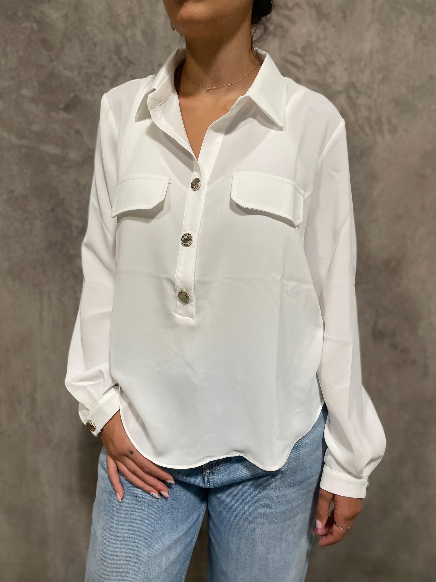 Camicia Bianca Bottoni