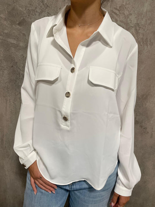 Camicia Bianca Bottoni