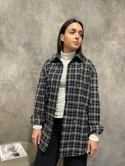 Camicia Check Strass