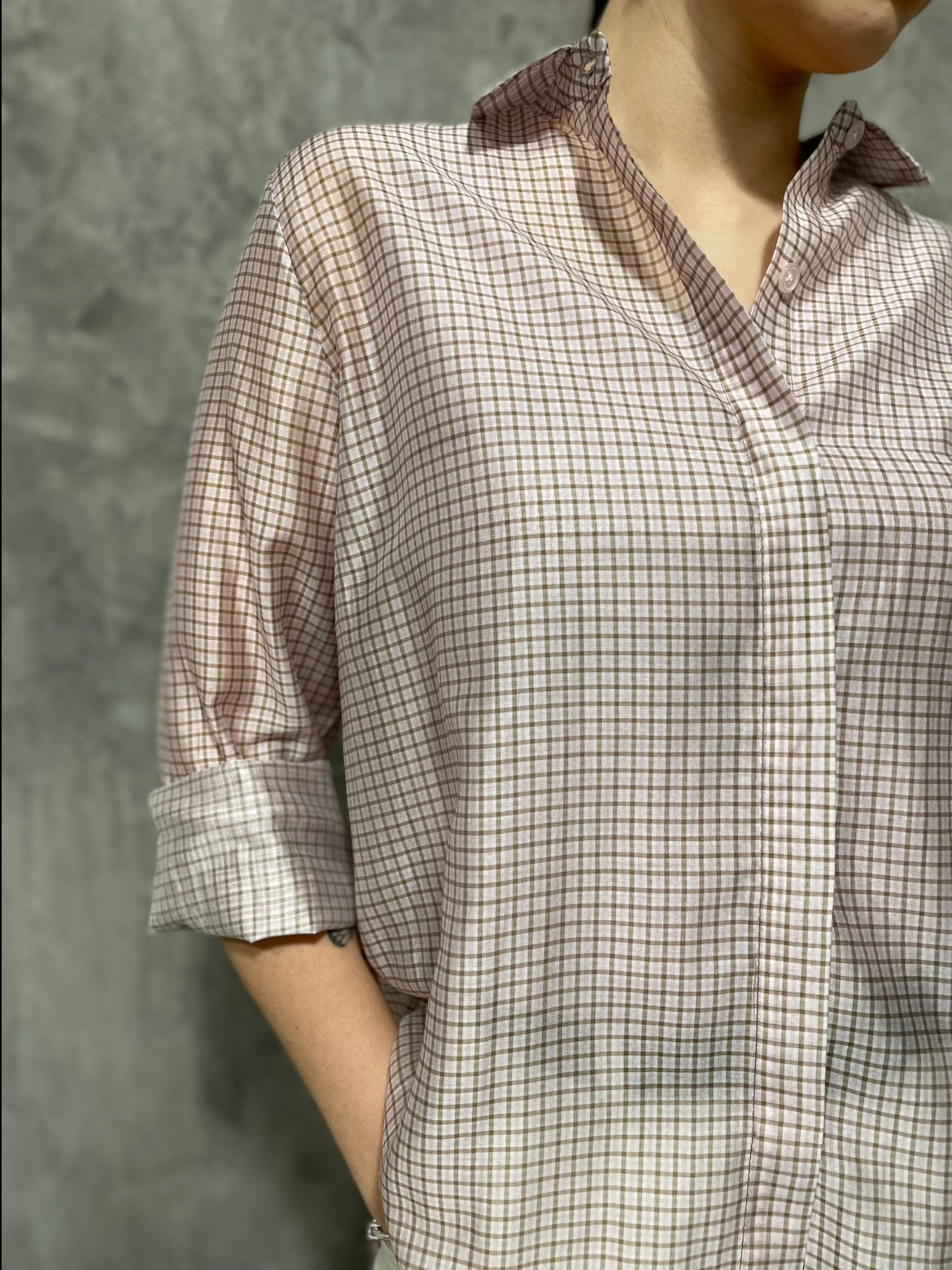 Camicia Check Rosa