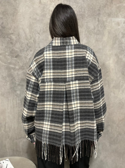 Camicia Check Frange