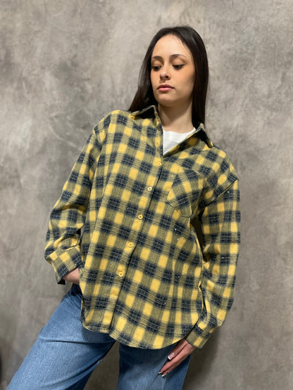 Camicia Check Borchie