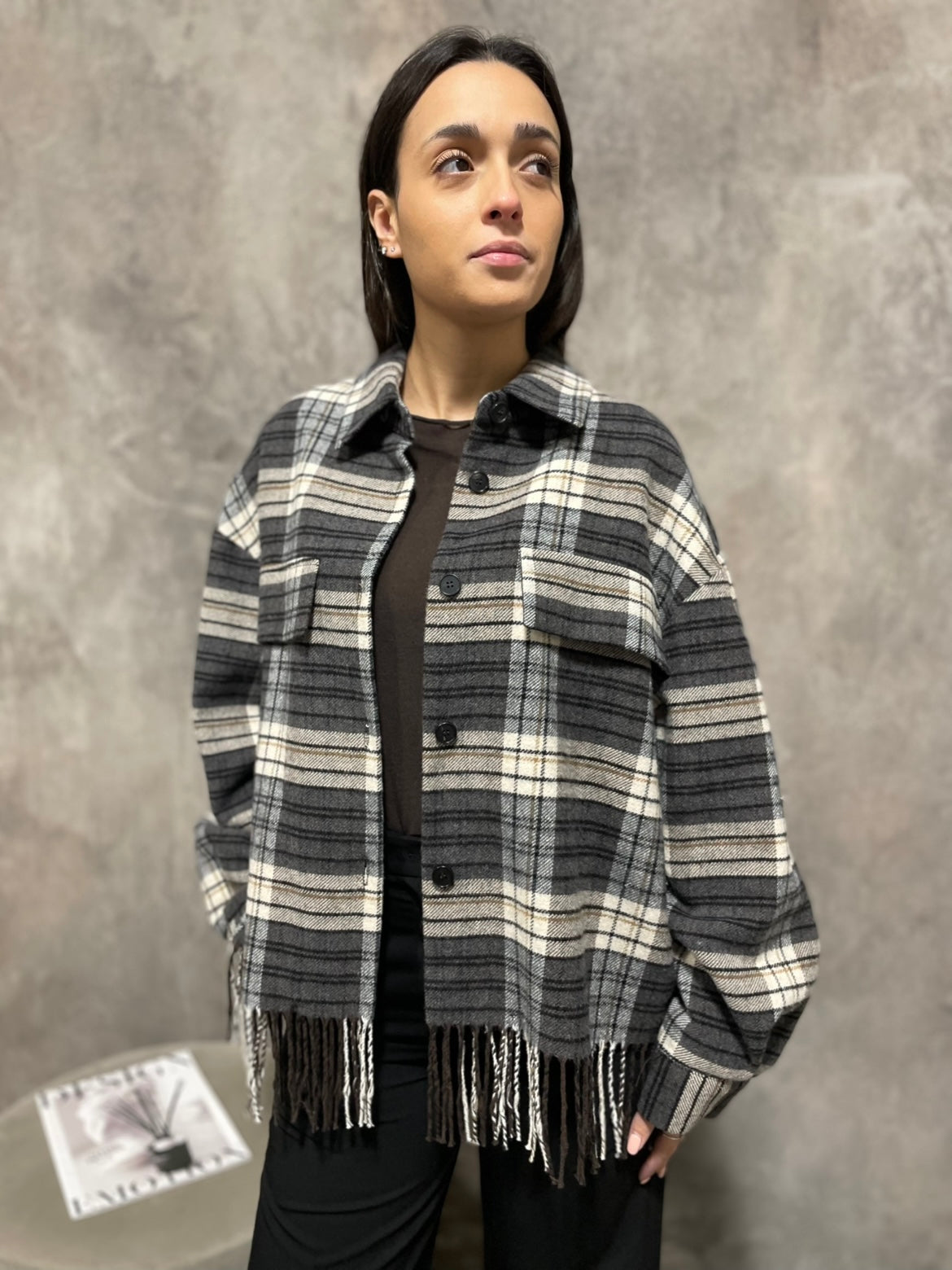 Camicia Check Frange