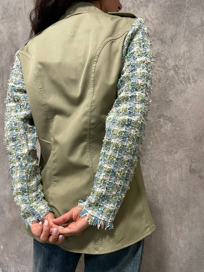 Camicia Maniche Tessuto