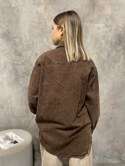 Camicia Jeans Strass