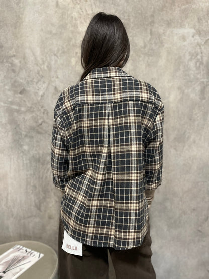 Camicia Check Manicotto