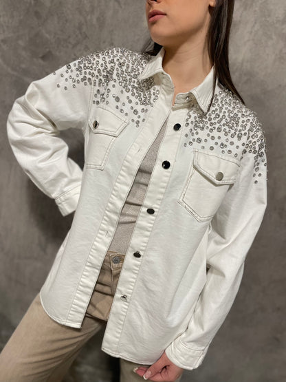 Camicia Jeans Strass