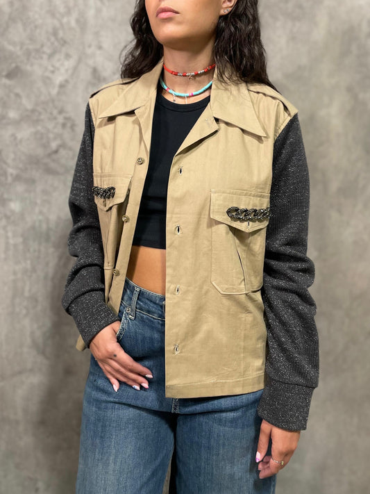 Camicia Maniche Lurex