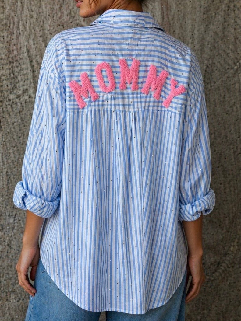 Camicia Patch Micro Strass