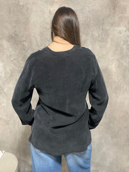 Camicia Viscosa Nera
