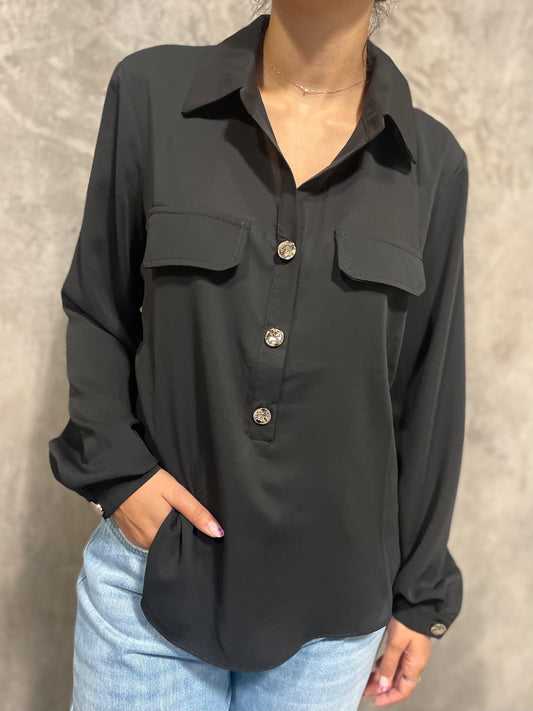 Camicia Nera Bottoni