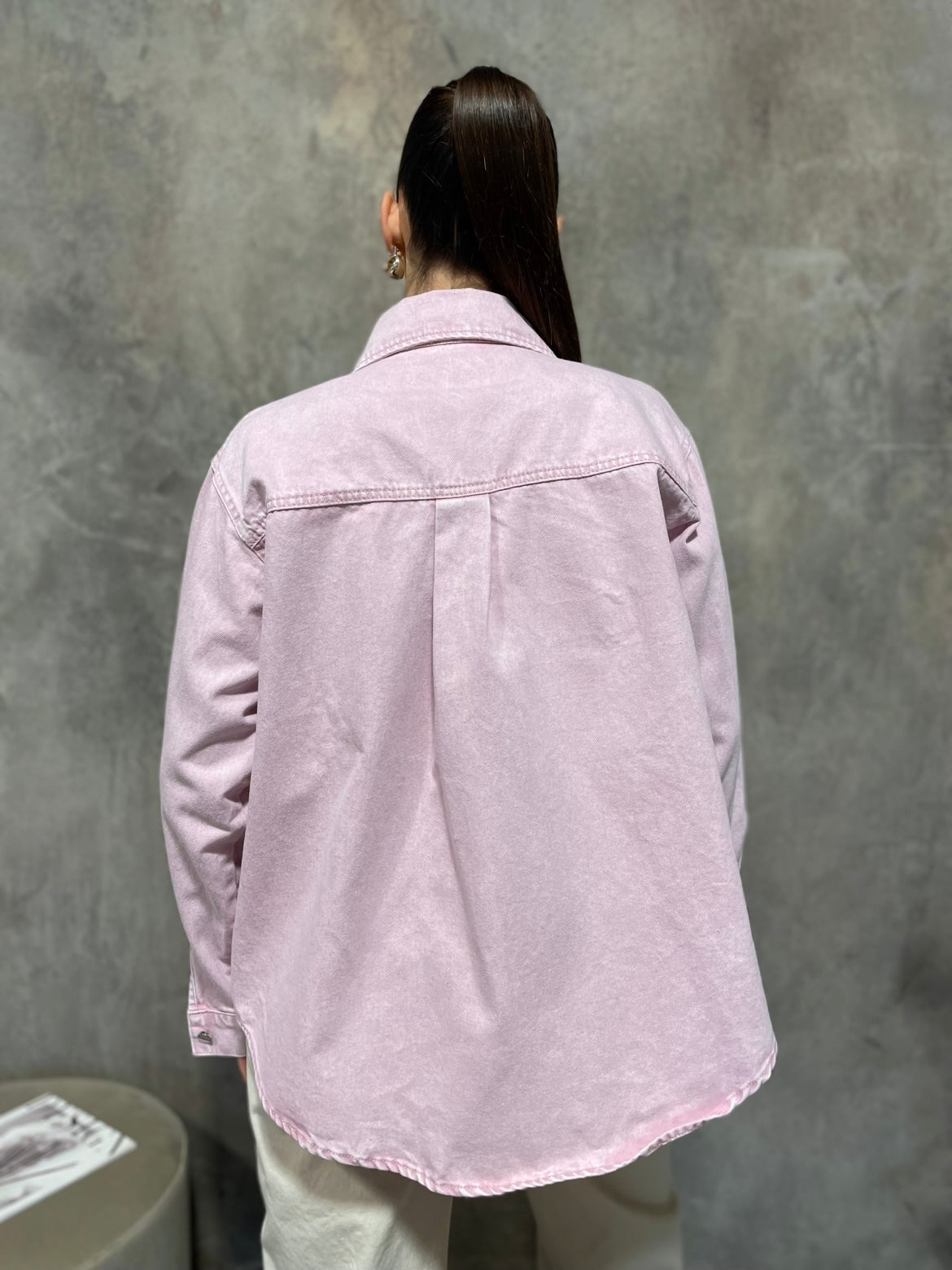 Camicia Denim Rosa