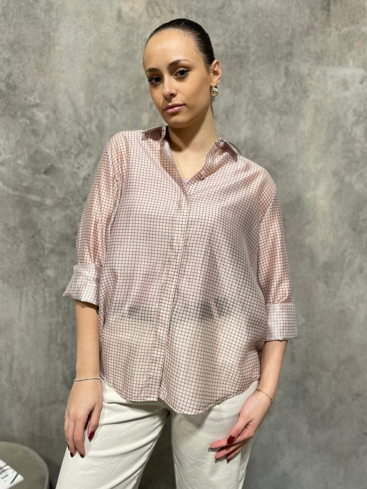 Camicia Check Rosa