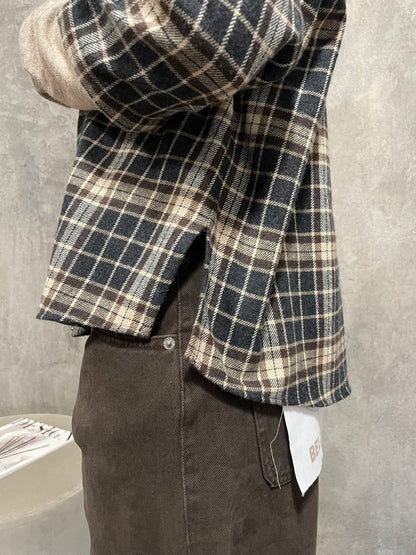 Camicia Check Manicotto