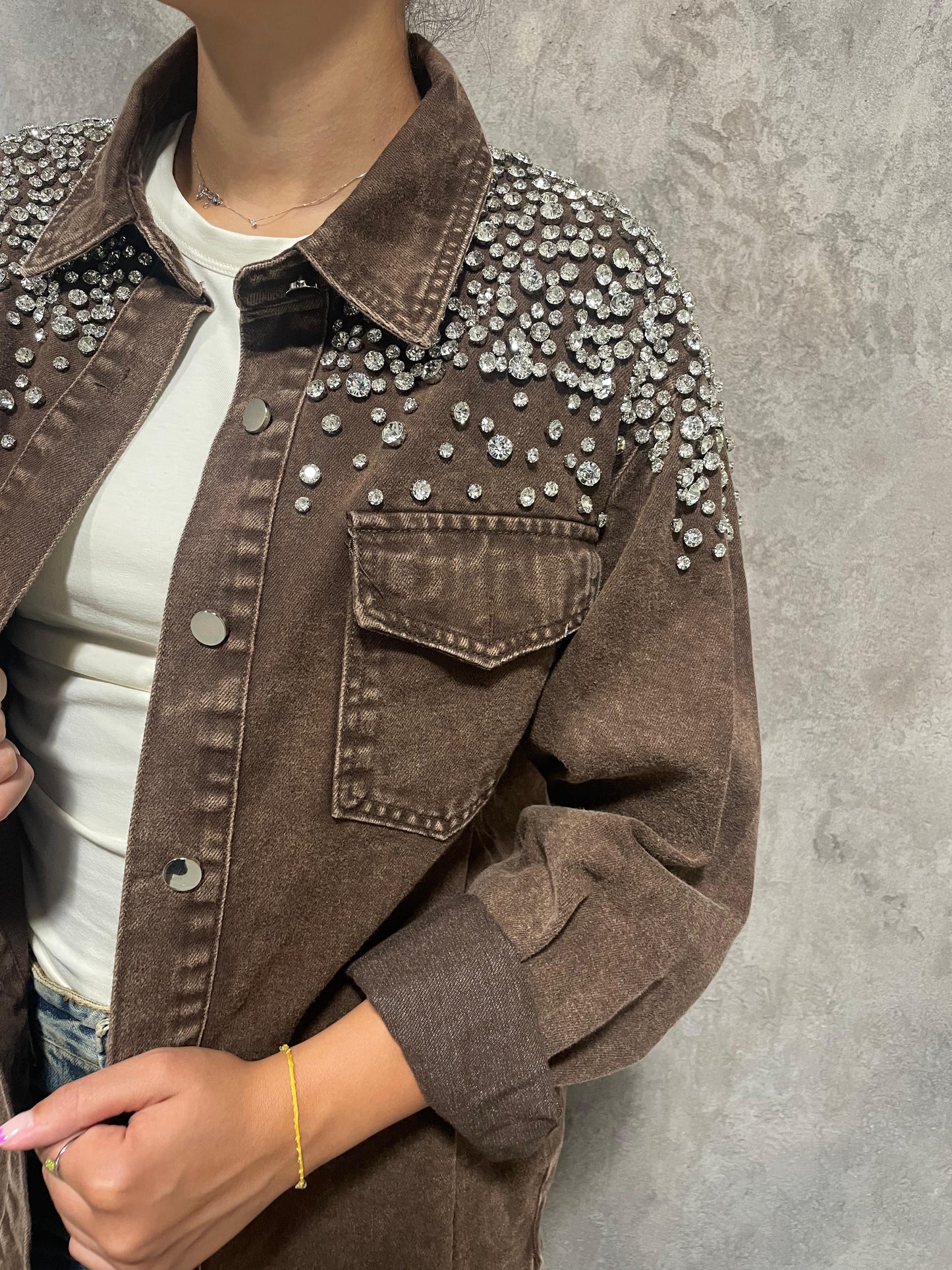 Camicia Denim e Strass