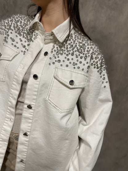 Camicia Jeans Strass