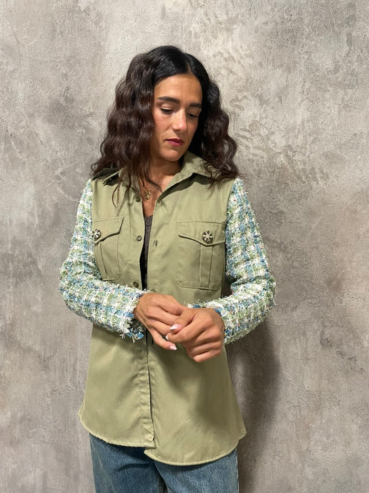 Camicia Maniche Tessuto