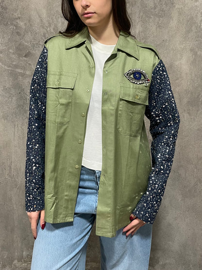 Camicia Verde Paillettes