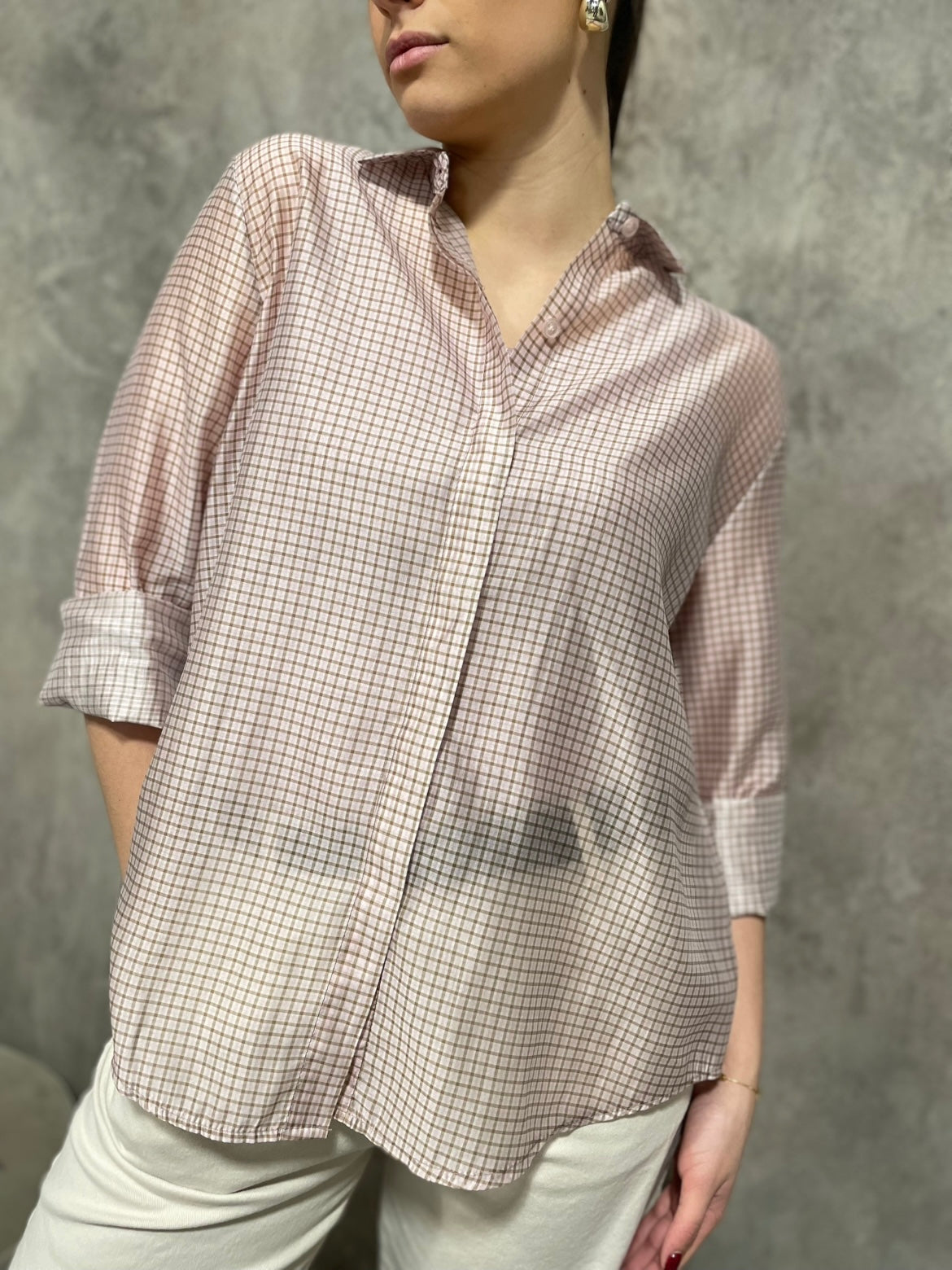 Camicia Check Rosa